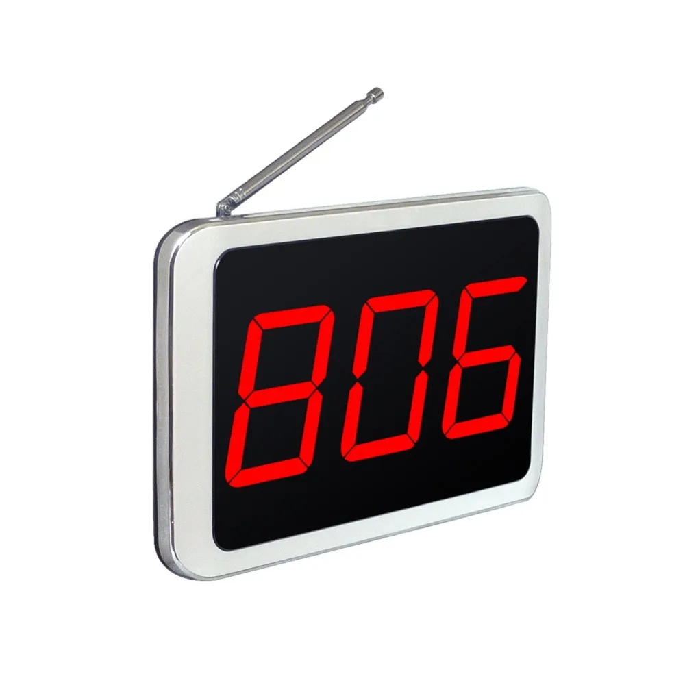 SINGCALL Restaurant, Coffee Shop, Hospital Calling System, 1 Fixed Receiver with 5 Wireless Calling Single Buttons