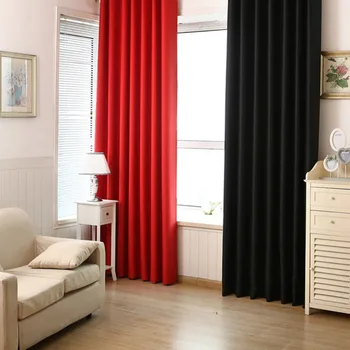 

Blackout Curtains Solid Color all Shade Cloth Insulation Curtains for Bedroom Window Kitchen Curtains Blinds on free shipping