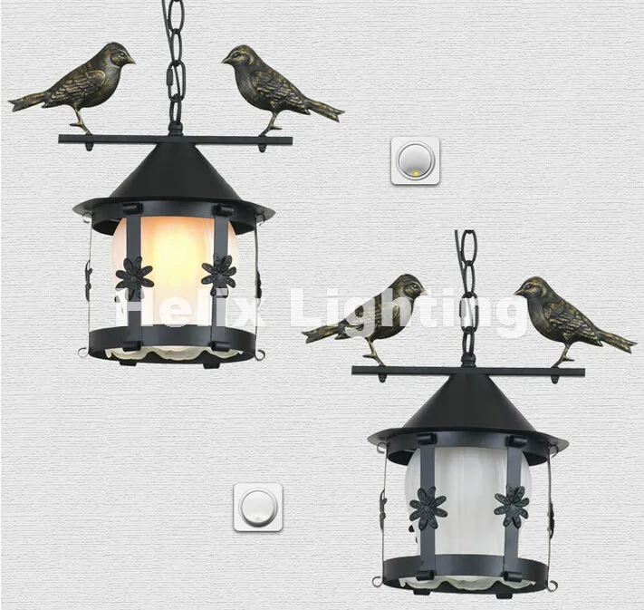 Nordic Винтаж подвесные светильники Северной Европы Decora промышленная птица светильники для кафе и бар ретро Эдисон Loft Подвеска лампы