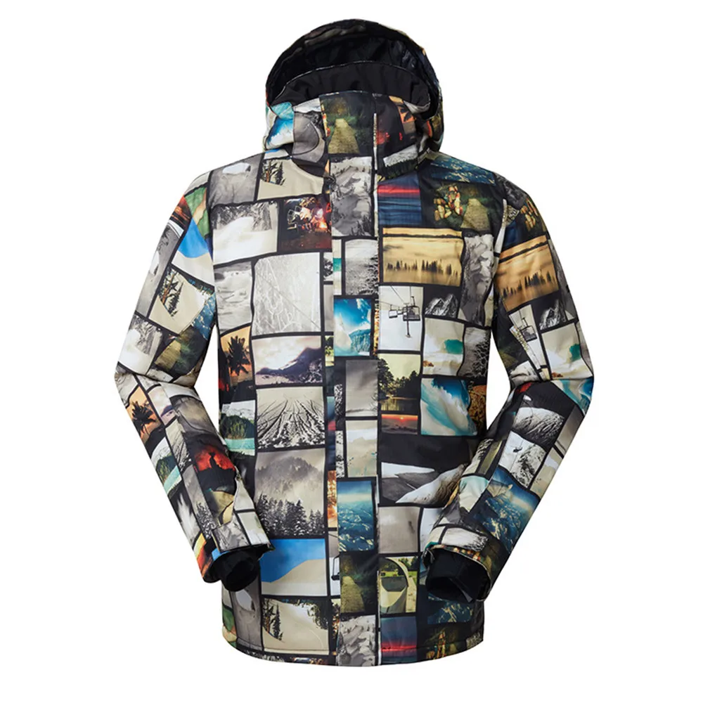 Gsou Снежная Лыжная куртка мужская Сноубордическая Snow waterproof 10000 уличная зимняя