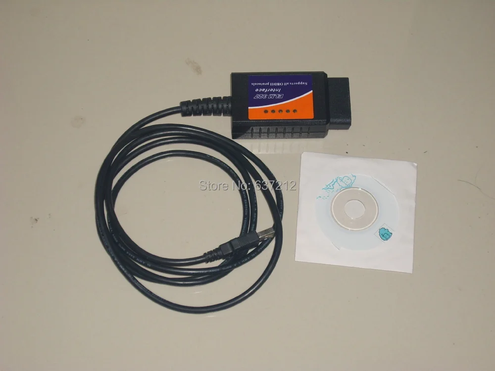 

V1.5/V2.1 USB ELM327 Car Diagnostic Interface USB cable OBD/OBDII Code Reader 20pcs/Lot