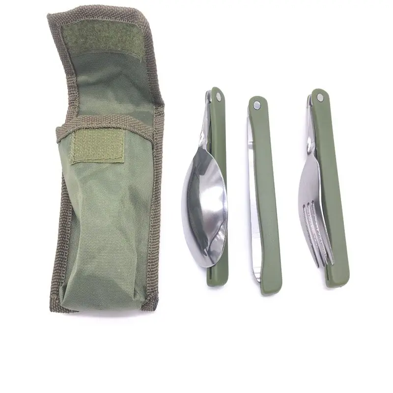Vajilla de Camping de titanio utensilios de cocina cuchillo plegable cuchara tenedor utensilios para un picnic senderismo viaje vajilla alocs spork caliente