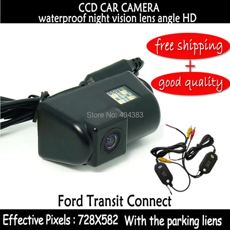 Beste Parkeerhulp bedrade draadloze Auto Achteruitkijkspiegel Reverse Camera met LED sony ccd met de parking lijnen voor FORD TRANSIT CONNECT