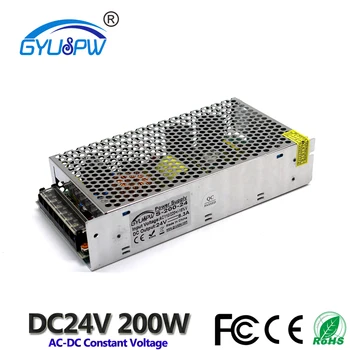 

Single output Universal 24V 8.3A 200W Switching Switch Power Supply Driver For LED Strip Light Transformer 110V 220V AC-dc SMPS