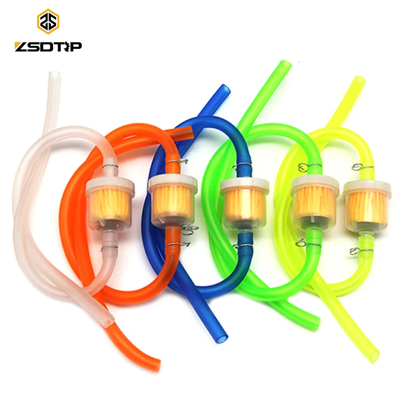 

ZSDTRP 1PCs Universal Gasoline Oil Fuel Filter & Fuel Hose &Line Clamp Set For Motorcycle Moped Scooter Dirt Bike ATV