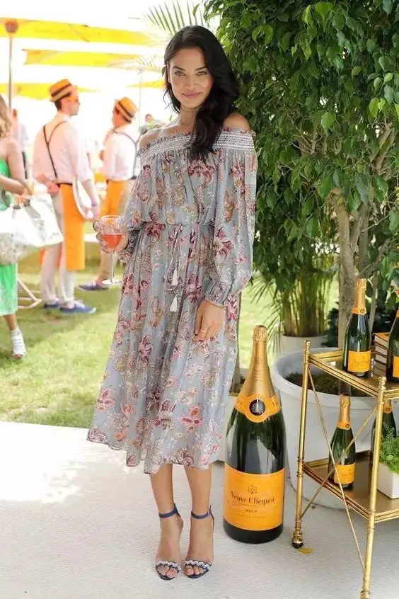 Women Pavilion Smock font b Dress b font Floral Printed Silk Cotton Voile Off The Shoulder