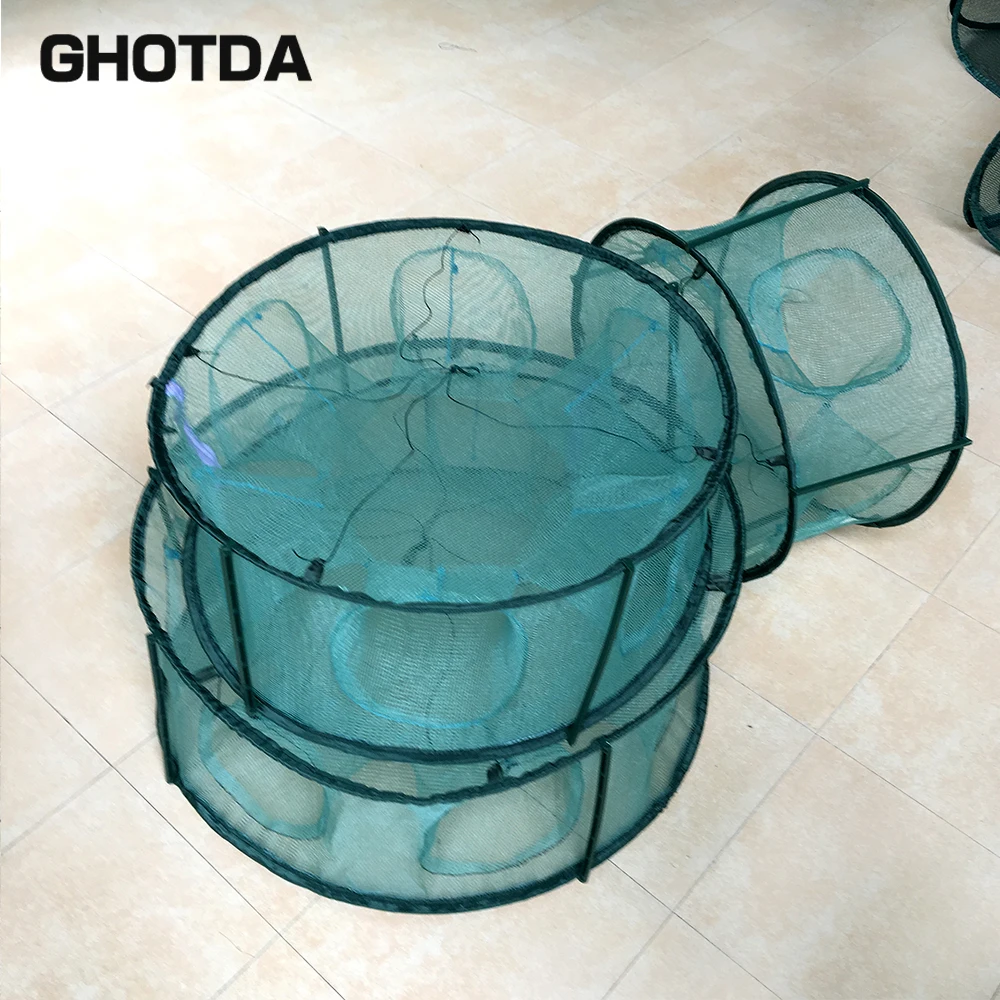 Hot Sale New Crab Fish Crawdad Shrimp Minnow Fishing Bait Trap Net Cage