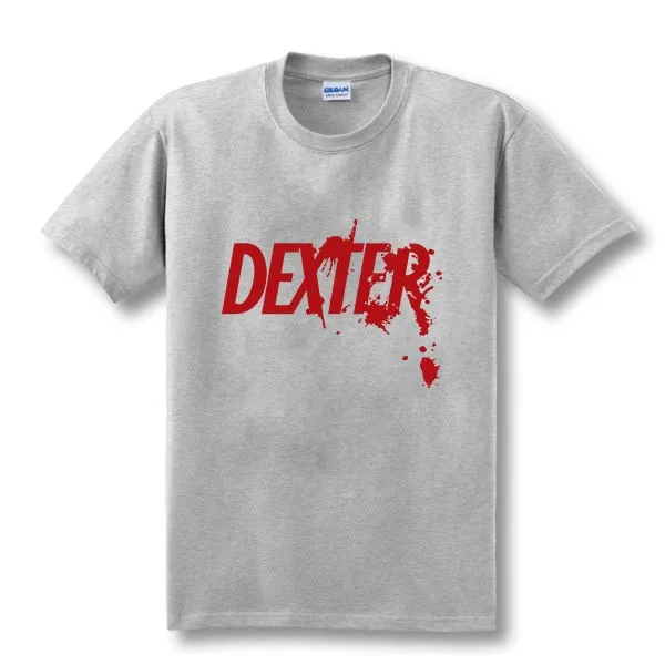 Новинка 2019 года Мужская мода лето хлопок печатных короткий рукав Футболка DEXTER футболки Размеры XS-XXL