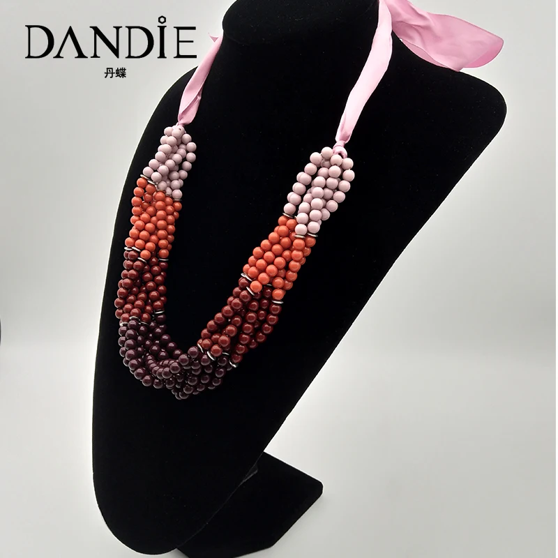 Dandie цветные акриловые бусы ожерелье, модные ювелирные изделия ожерелье для женщин ювелирные изделия