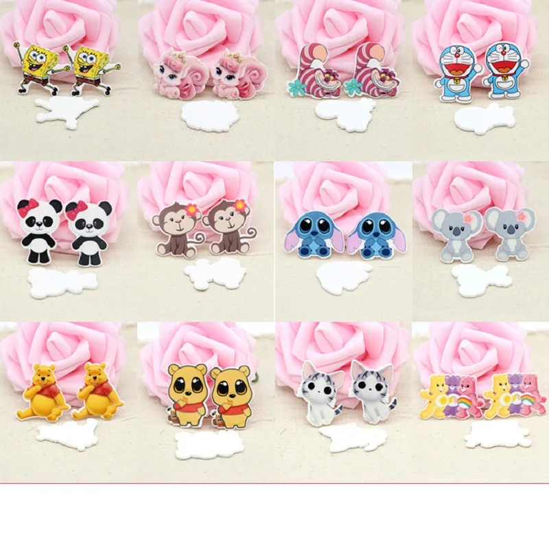 

12PCS Resin Charms Cabochons Panda Charm For Rubber Band Hair Pin Brooch Decoration Toy Cabochons Charms