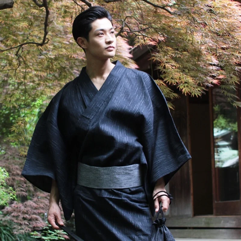 Традиционное японское кимоно для мужчин юката мужской костюм самурая одежда в стиле кимоно японский косплей воина костюм хаори TA476
