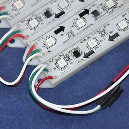 100 шт. WS2811 2811 IC, 3led/шт 5050 RGB LED Pixel цифровой модуль string свет Водонепроницаемый DC12V