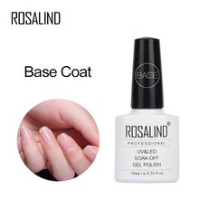 Rosalind 10 мл базовый набор для маникюра Гель-лак для ногтей полуперманентный светодиодный Гель-лак для ногтей