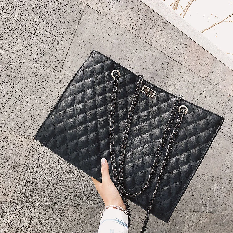 

Luxury Handbags Women Bags Designer 2019 Brand Simple Messenger Bag Leather Large Chain Crossbody Bags For Women bolsa feminina