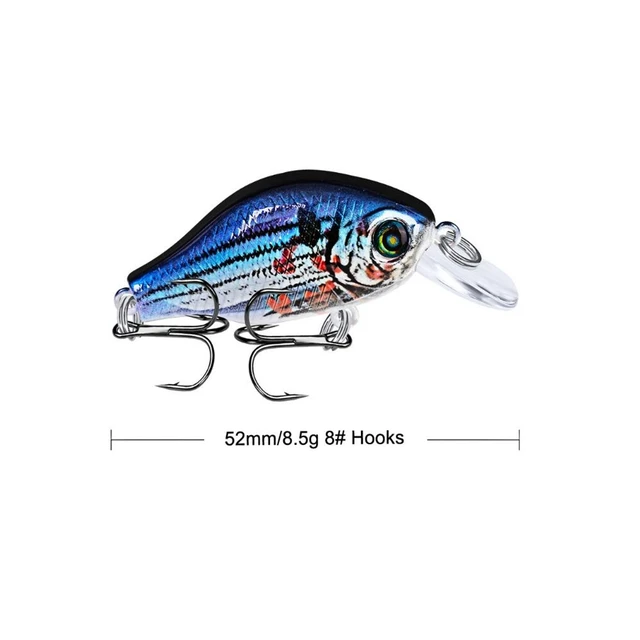1pcs 52mm 8.5g Crank Fishing Lure Wobbler Floating Artificial plastic Hard Bait Trout Crankbait Bass Pike Japan Fishing Tackle 5