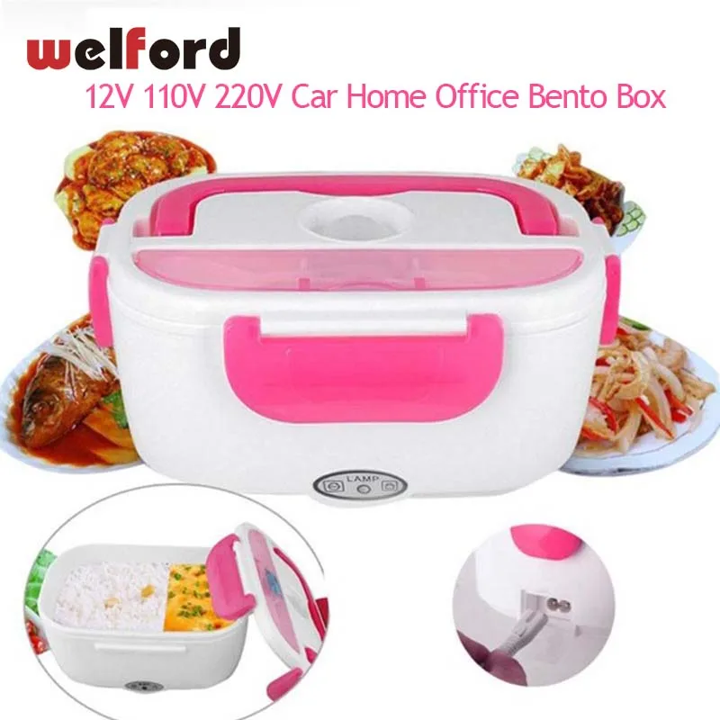 

12V 110V 220V High capacity Electric Heating Lunch Box Bento Storage Box with hand Car Home Office Heating Container