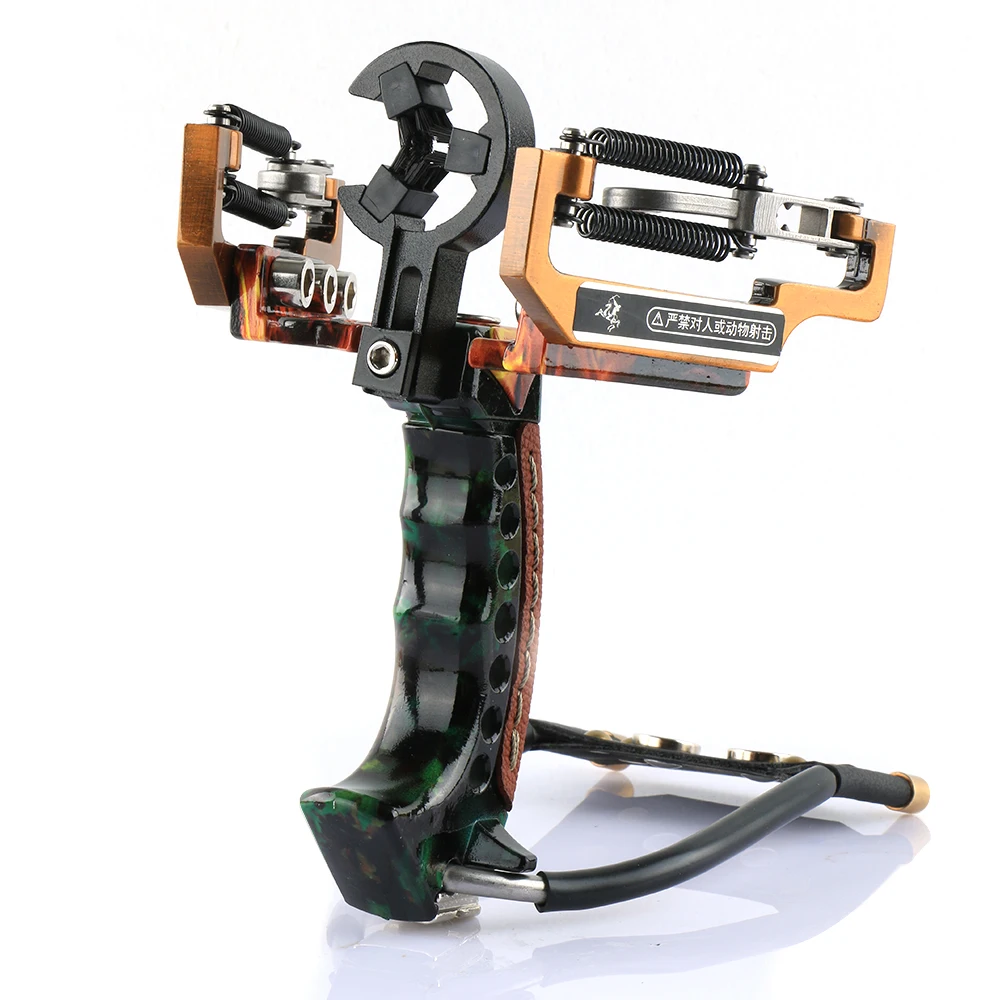 Kaufen 1pc Leistungsstarke Aluminium Angeln Slingshot katapult mit Pfeil Pinsel für Outdoor Jagd Schießen