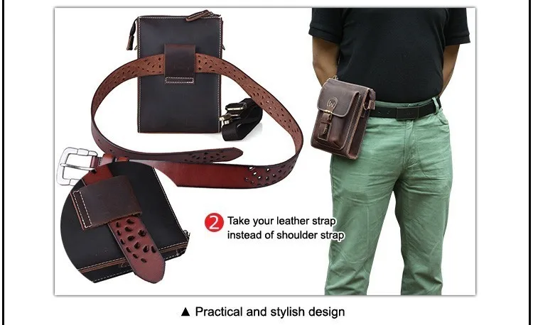 Woosir Genuine Leather Man Messenger Bags