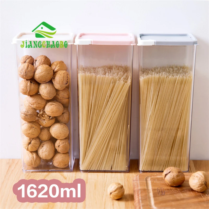 

JiangChaoBo Food Storage Box With Lid Large Plastic Storage Box Kitchen Transparent Sealed Refrigerator Noodles Crisper