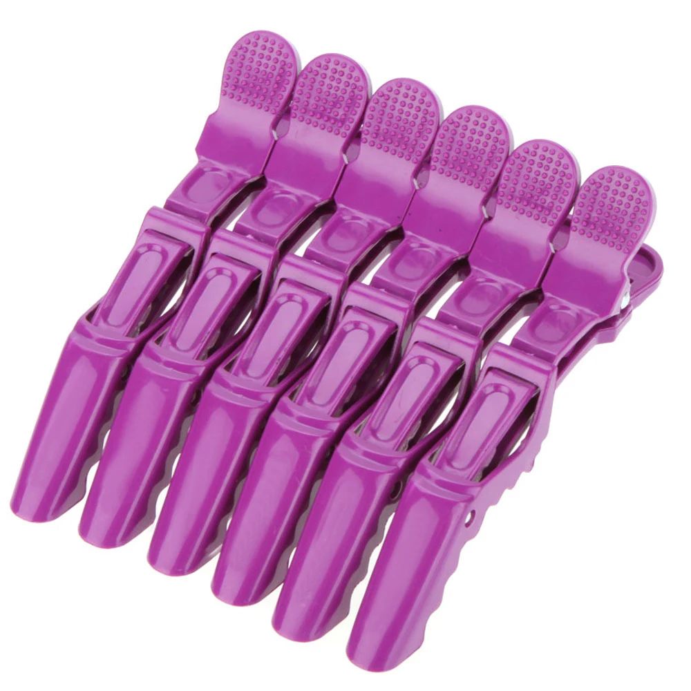 6Pcs Sectioning Clips Clamps Hairdressing Salon Hair Clip Grip