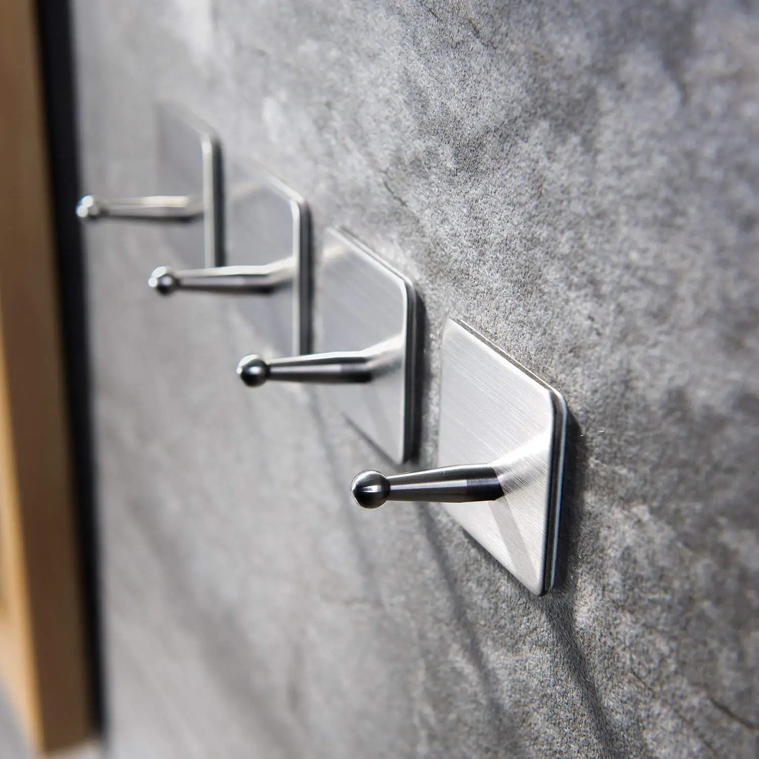 4 PIECE Adhesive Hook, Self adhesive Towel Hook Adhesive Hook Without