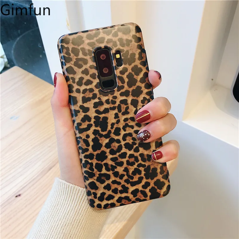 

Gimfun Fashion Leopard Phone Case for Samsung Galaxy S8 s7edge S9 Plus Case for Samsung Note 8 Note 9 Soft Cases Cover Fundas
