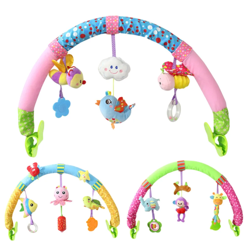 

Hot sale lovely Stroller Lathe Car Seat Cot Hanging toys baby play Travel Newborn infant baby Toys educational rattles mobile