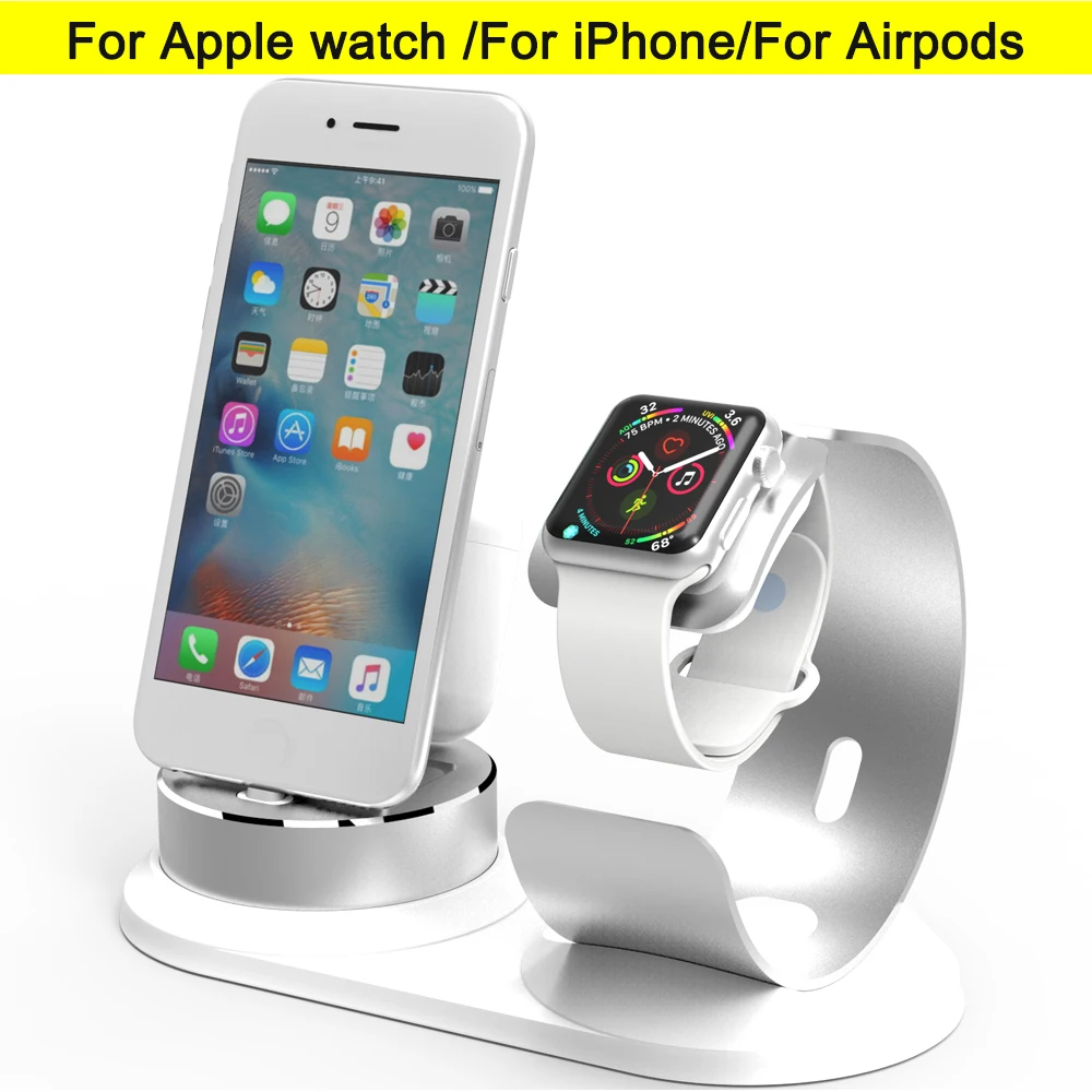 DIY 3 в 1 настольный держатель для телефона Apple Watch подставка Airpods док станция