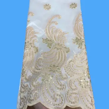 

African Velvet Lace Fabric 2019 Latest Embroidered Nigerian Lace George lace Fabric Bridal High Quality French Tulle Lace Fabric