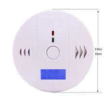 Предупреждение сигнализация на утечку газа Высокочувствительный ЖК-Детектор CO датчик дыма угарного газа белый