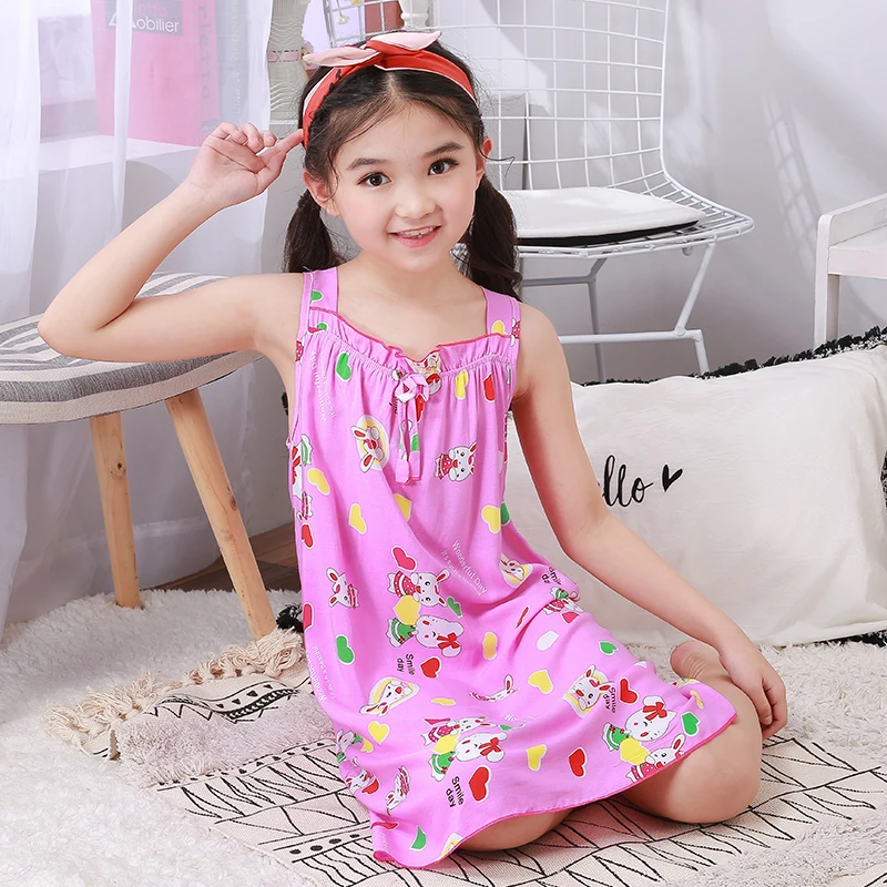 Children Sleepwear 2019 Summer Dresses Girls Pijamas Cute Princess