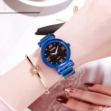 Luxury Elegant Ladies Dress Watch 2019 Fashion Women Blue Quartz Watches For Women Starry Sky Magnetic Wristwatch montre femme Luxury Elegant Ladies Dress Watch 2019 Fashion Women Blue Quartz Watches For Women Starry Sky Magnetic Wristwatch montre femme