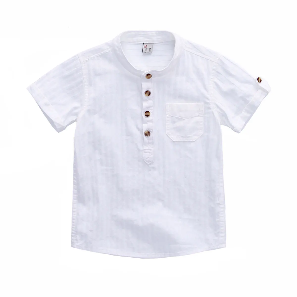 Spring Summer Children Baby Toddler Boy Cotton Short Sleeve White Tee Shirts Baby Stripe Blouse Kid Korean Top Shirts