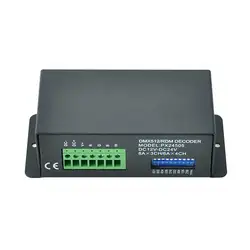 PX24505; 6A * 4ch/8A * 3ch 288 ~ 576 W 12-24VDC RJ45 & XLR-3 постоянное напряжение DMX декодер