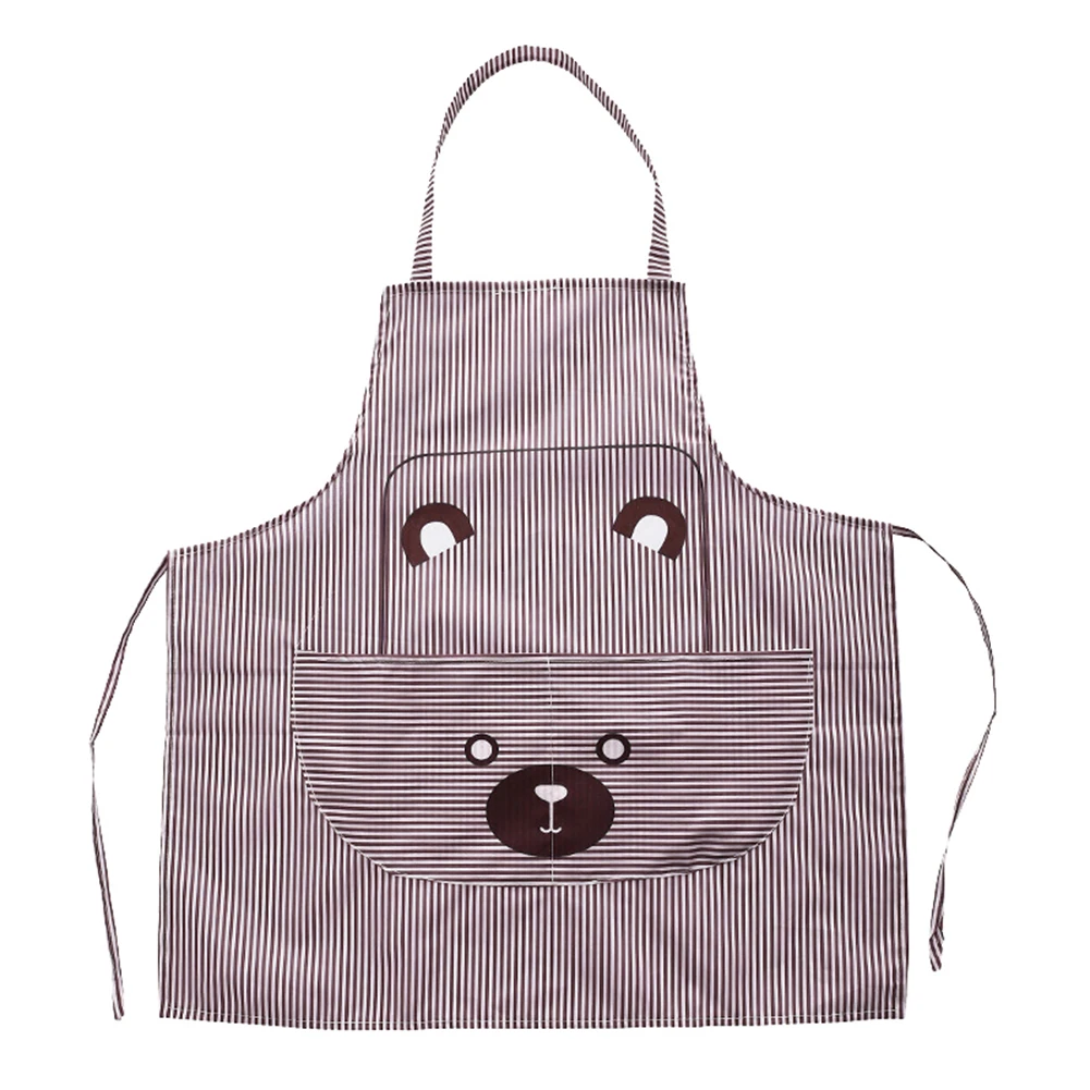 Милый медведь дизайн безрукавные фартуки кухня приготовление пищи ресторанный фартук крышка с фартуки с карманом