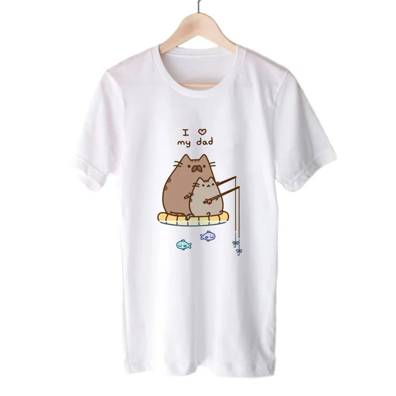 

Unisex Pusheen T Shirt Women Funny Cat Female Top T-shirt Tshirt Cartoon Kawaii Tee Shirts Korean Casual Graphic 90s Harajuku