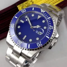43mm Bliger Blue Sterile Dial ceramic bezel Luminous Marks Luxury Brand Sapphire Glass Date Automatic Movement men's Watch цена 43mm Bliger Blue Sterile Dial ceramic bezel Luminous Marks Luxury Brand Sapphire Glass Date Automatic Movement men's Watch цены онлайн