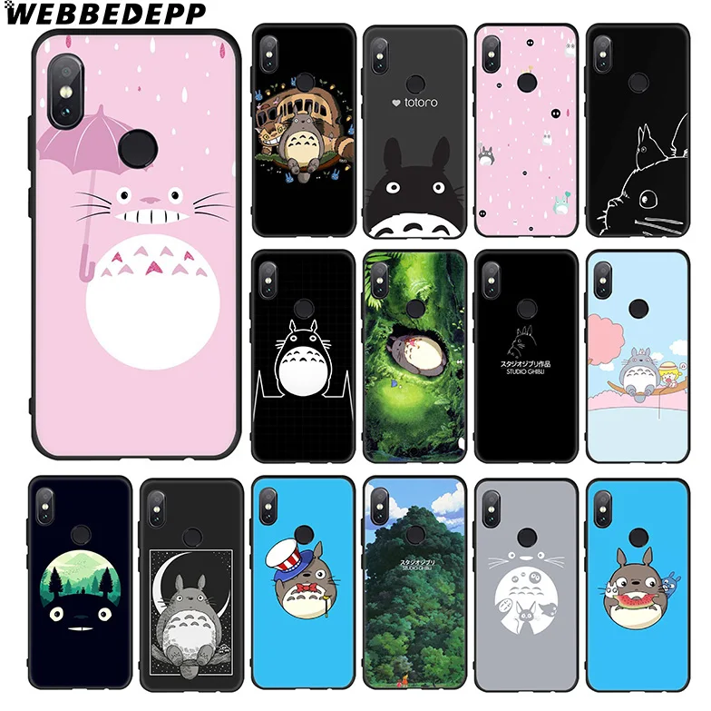 

WEBBEDEPP My Neighbor Totoro Soft Case for Xiaomi 9 8 SE 6 A1 A2 Lite MIA1 MIA2 Lite MI8 MI6 MAX 3 POCOPHONE F1 Cover
