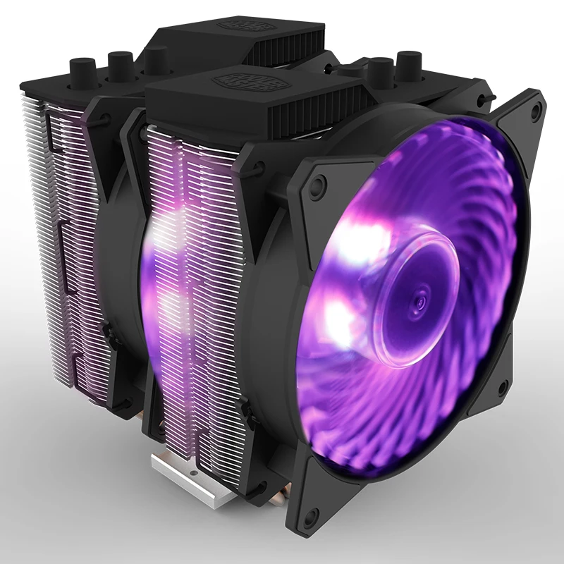 #^Special Price Cooler Master MAP-D6PN-218PC-R1 T620P 6 Heatpipes CPU Cooler Radiator Double 12cm RGB PWM Fan For Intel AMD AM4 With controller