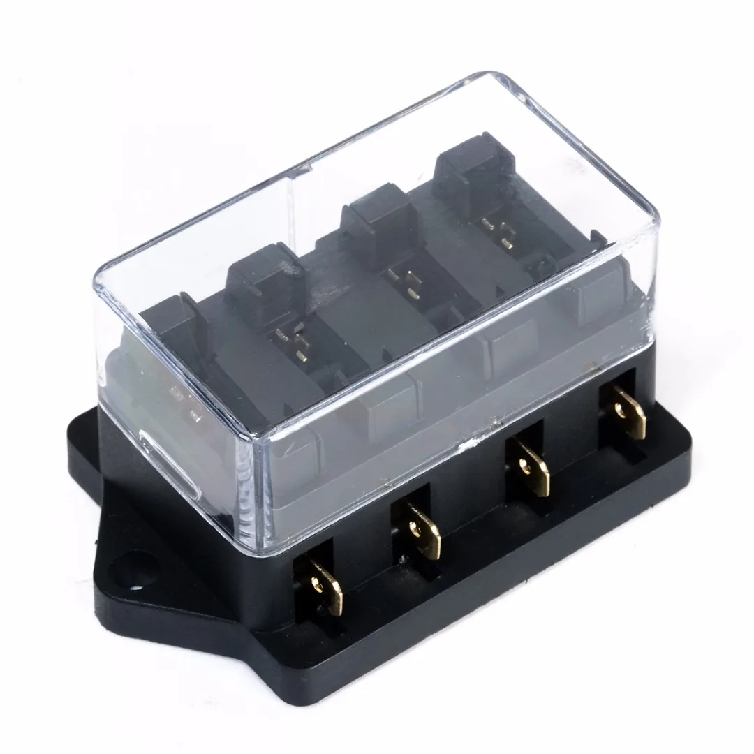 

4 Way ATC Automotive Fuse Box Car Auto Circuit Standard Blade Fuse Box Block Holder For Middle-sized Blade Fuses