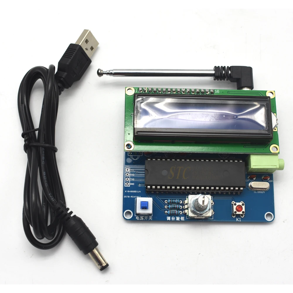 Lusya Новый STC89C52 + TDA5807 TDA2822 мини ручка цифровой FM стерео плата радиоприемника 89 108
