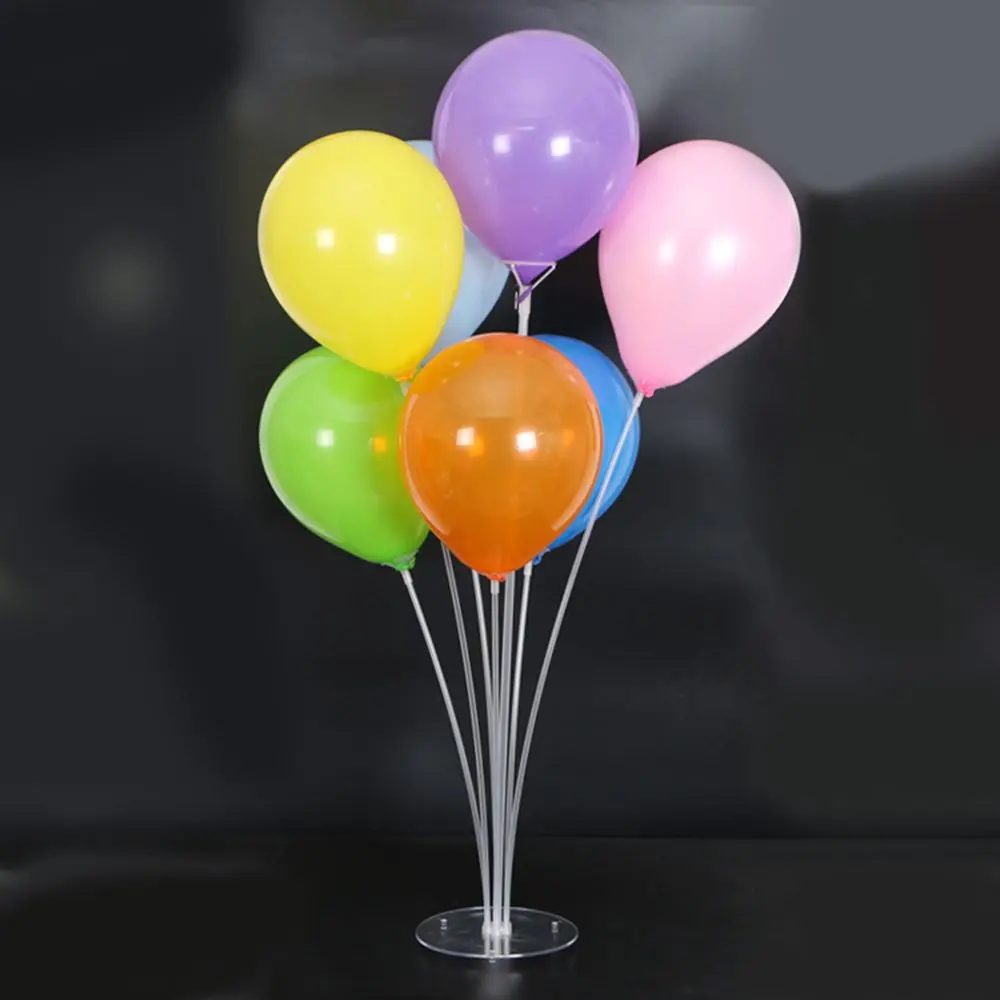 1 Набор, держатель воздушных шаров колонна-подставка, 7 трубок, прозрачный пластиковый шар, палочка, украшение для вечеринки на день рождения, Детские свадебные подарки