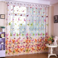 2016 arrival 3*2.6 Butterfly window curtains for living room luxurious tulle curtains for bedroom chinese children 3d curtains