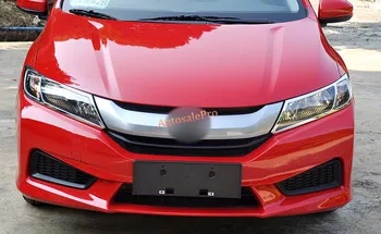

For Honda City 2014 2015 2016 Chrome Front Head light Cover Trim 2pcs