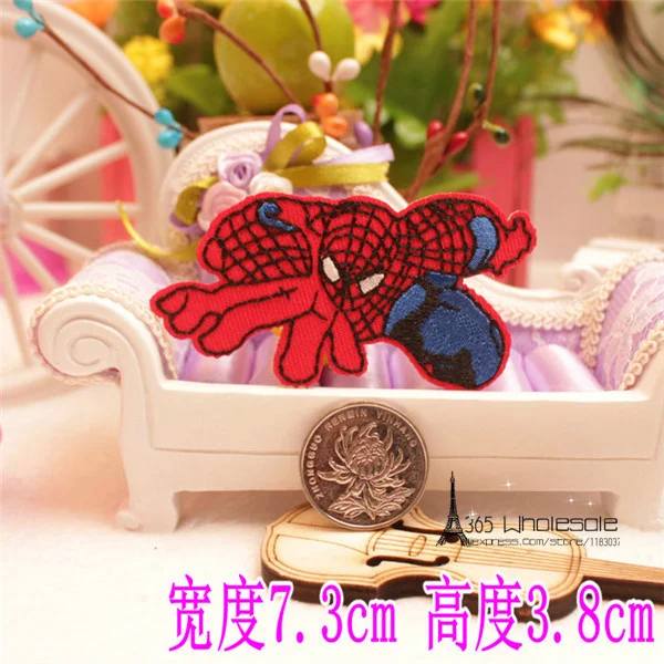 Spiderman Superhero Iron on Cloth Patches 4pcs - 1