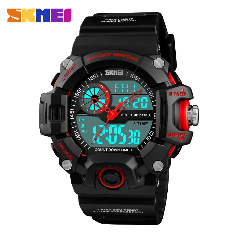 

2018 Men Quartz Digital Watch Men Sports Watches relojes SKMEI S Shock LED Military Waterproof Wristwatches relogio masculino