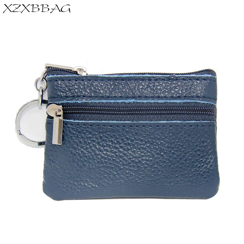 Модные кошельки XZXBBAG унисекс из натуральной кожи на молнии Женский кошелек для