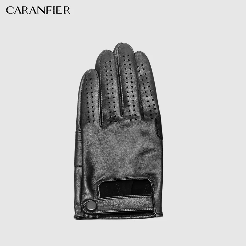 Мужские дышащие перчатки CARANFIER из натуральной козьей кожи тонкие