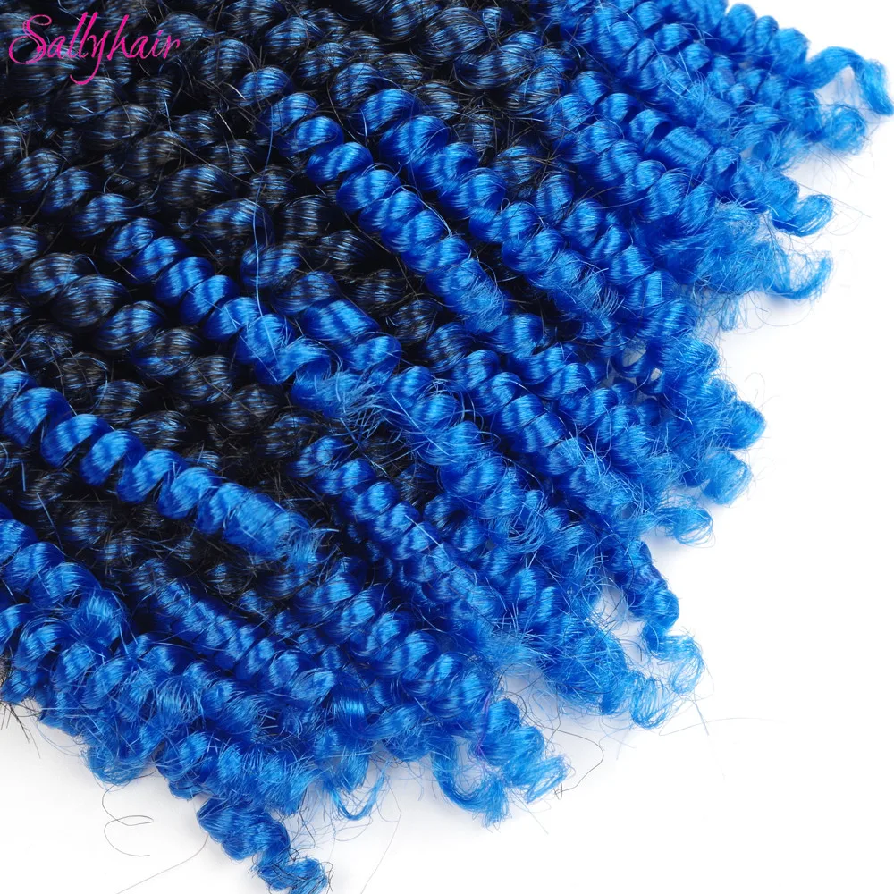 Crochet Braids Ombre Spring Twist Hair Kanekalon Synthetic Hair Extensions Braids Kinky Curly Twists (49)