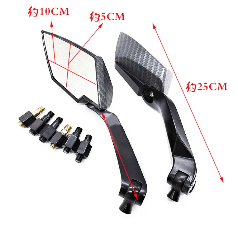 

8/10mm Universal Rearview Mirror Diamond Motorcycle Rear View Mirrors For Street Bike Sport Bike Scooter cruiser